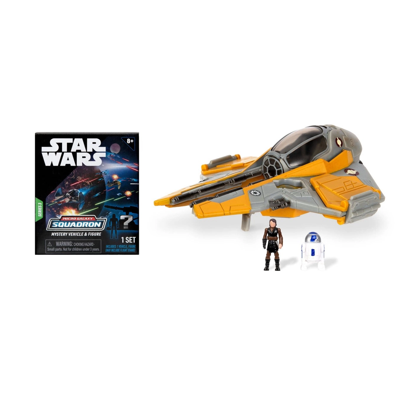 Jazwares Anakin Skywalker's Jedi Interceptor + Scout Class - 3-Inch
