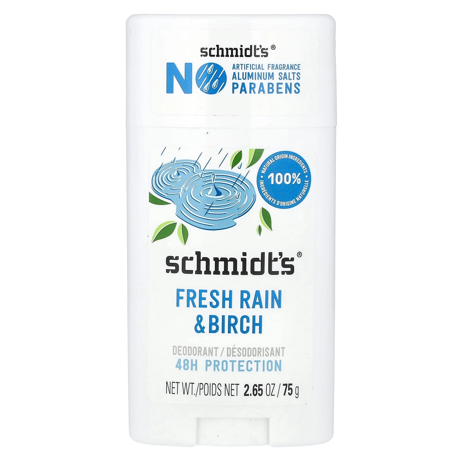 Schmidt's Deodorant - Fresh Rain & Birch 75 g
