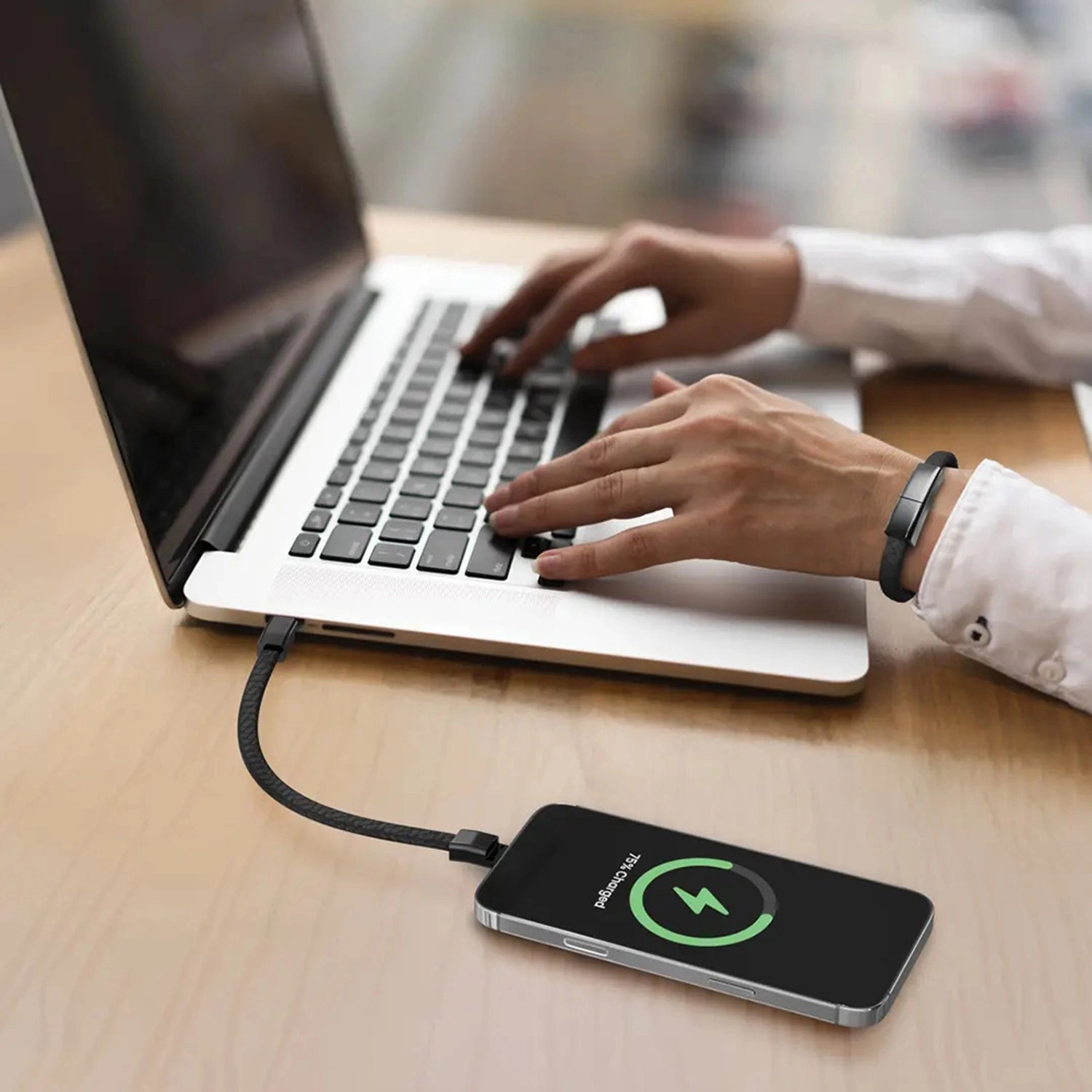 Bracelet Cable USB-C to Lightning Cable 0.2m