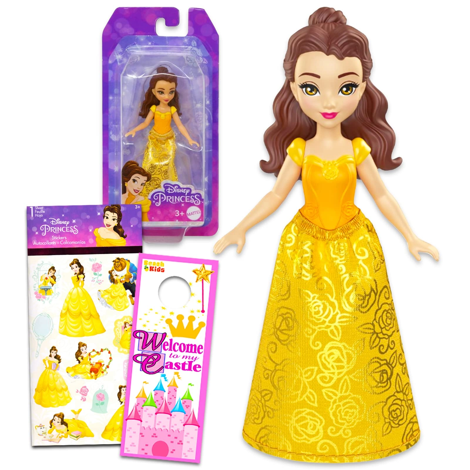 Belle Mini Doll Playset - 3.3-inch Plastic Secret Styles Ages 4+