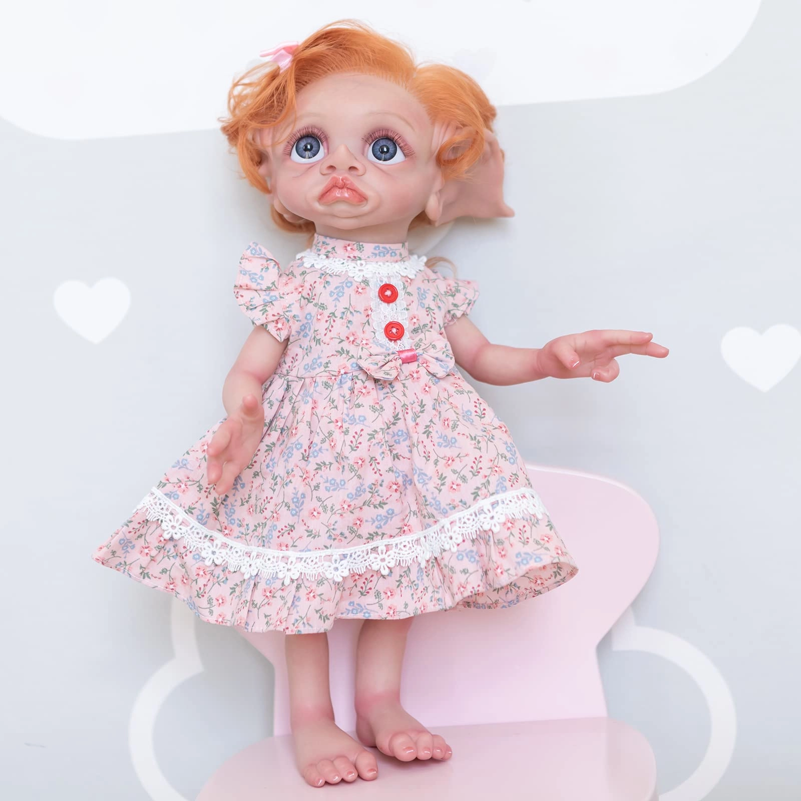 Enjoy with Love Reborn Fairy Elf Doll - 17 Inch Silicone Blue Eyes