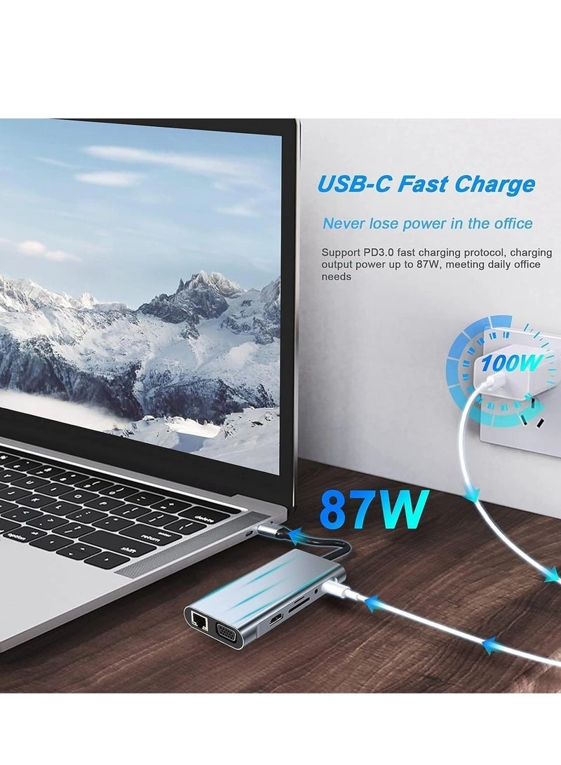 11-in-1 USB C Hub - USB C MacBook Pro MacBook Air