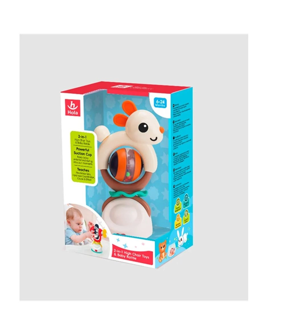 2 in 1 Highchair Toys And Baby Rattle - 6 months