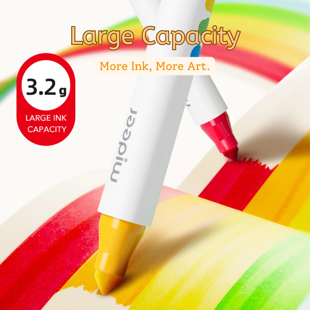 Fine Tip Washable Markers - Multi Colour Large cone tip