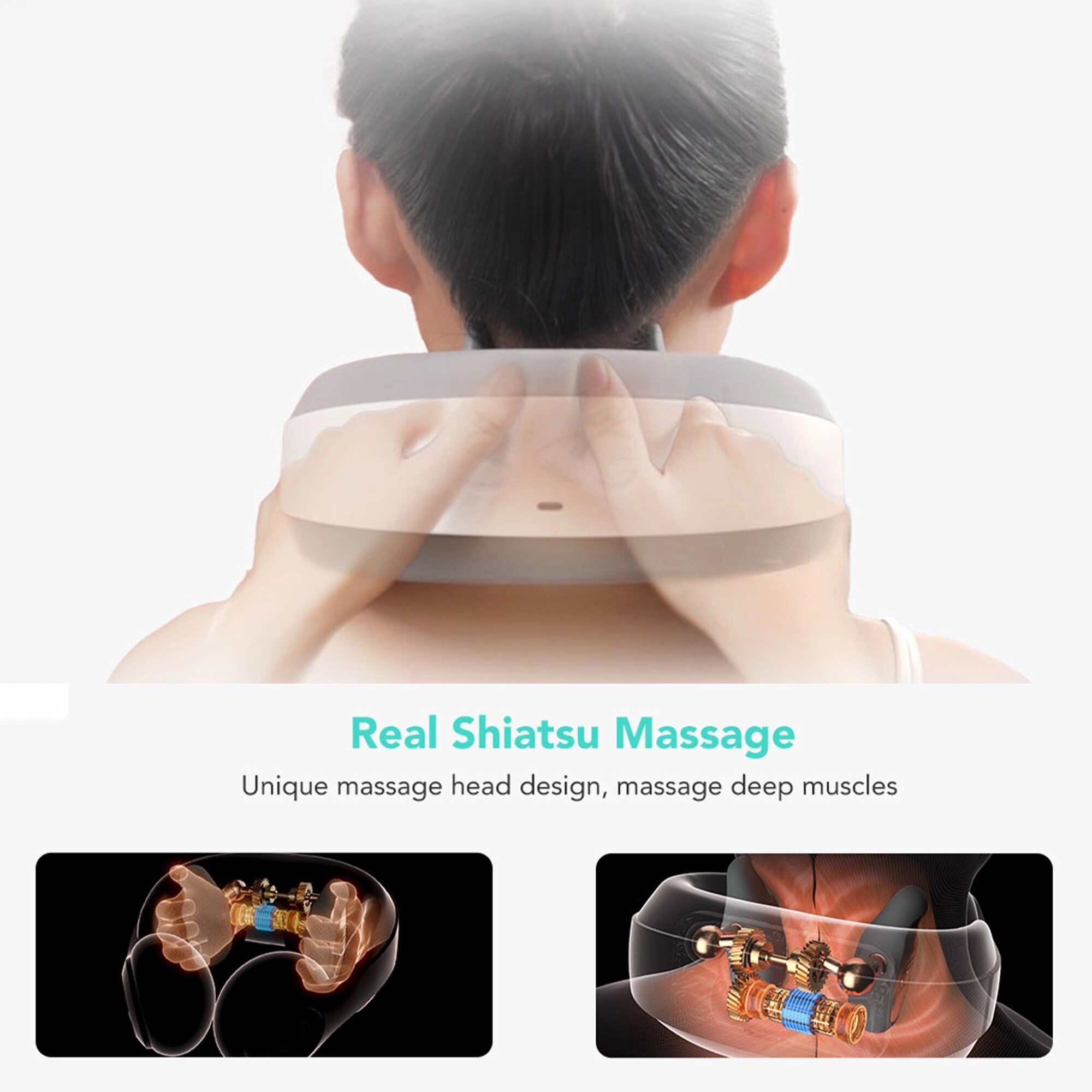 N5 Pro Neck Massager - Cordless Shiatsu Heat