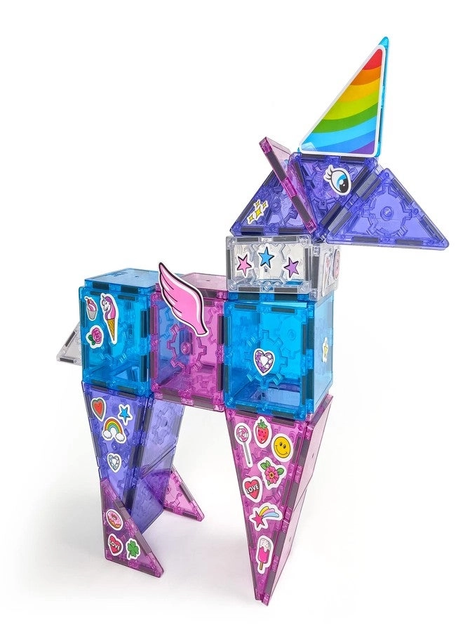 Ultimate Unicorn Magnetic Tiles Building Set - Includes Storage Bag
