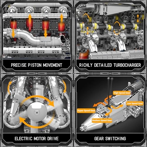 V8 Twin-Turbo Engine (10168) - Battery and Motor