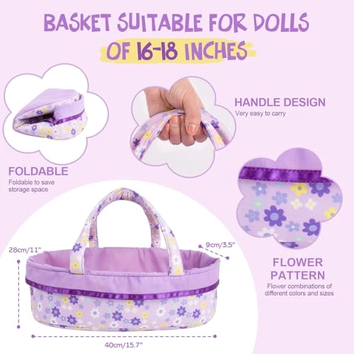 Reborn Baby Doll - 18 inches Vinyl Ages 3+