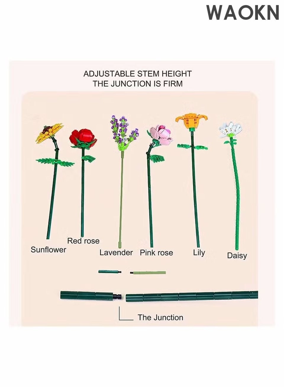 Flower Bouquet Building Blocks - 547pcs