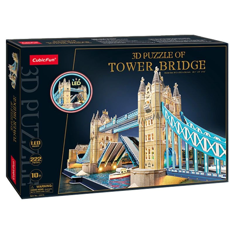 Tower Bridge 3D Puzzle (L531H) - 222 pcs, LED