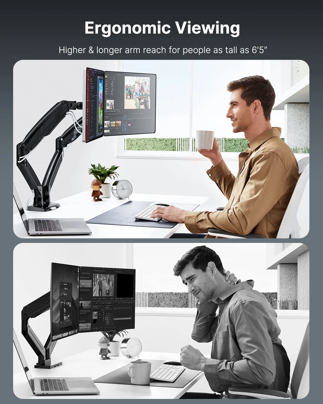 Dual Monitor Stand - 2 13 to 40 inch VESA 75x75mm and 100x100mm