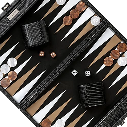 Backgammon Set - 20 inch 44mm Checkers Vegan Leather