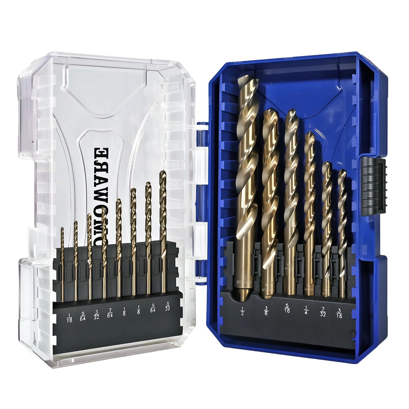 COMOWARE Cobalt Drill Bit Set - Cobalt 14Pcs 1/16"-1/2"