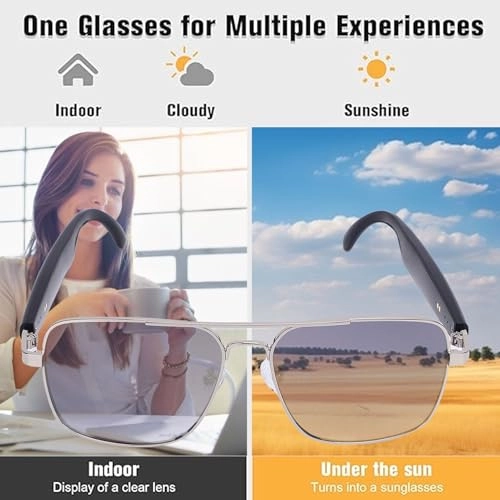 Smart Glasses - Microphone 6-8 Hours Continuous Use
