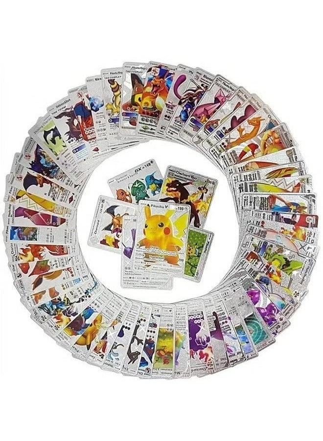 Assorted Cards Deck Box Set - Silver 55pcs