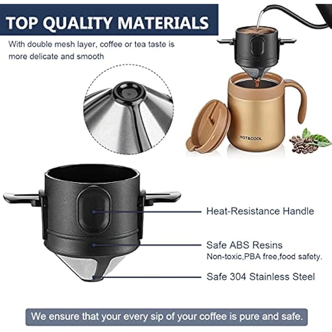 Filter - Bottom Cup Double Mesh Pour Over