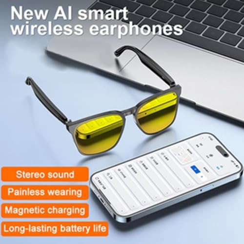 AI Translation Smart Glasses - Real Time Translation Microphone Speaker