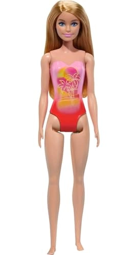 Barbie Fashion & Beauty Beach Doll - Orange Swimsuit Ages 3+
