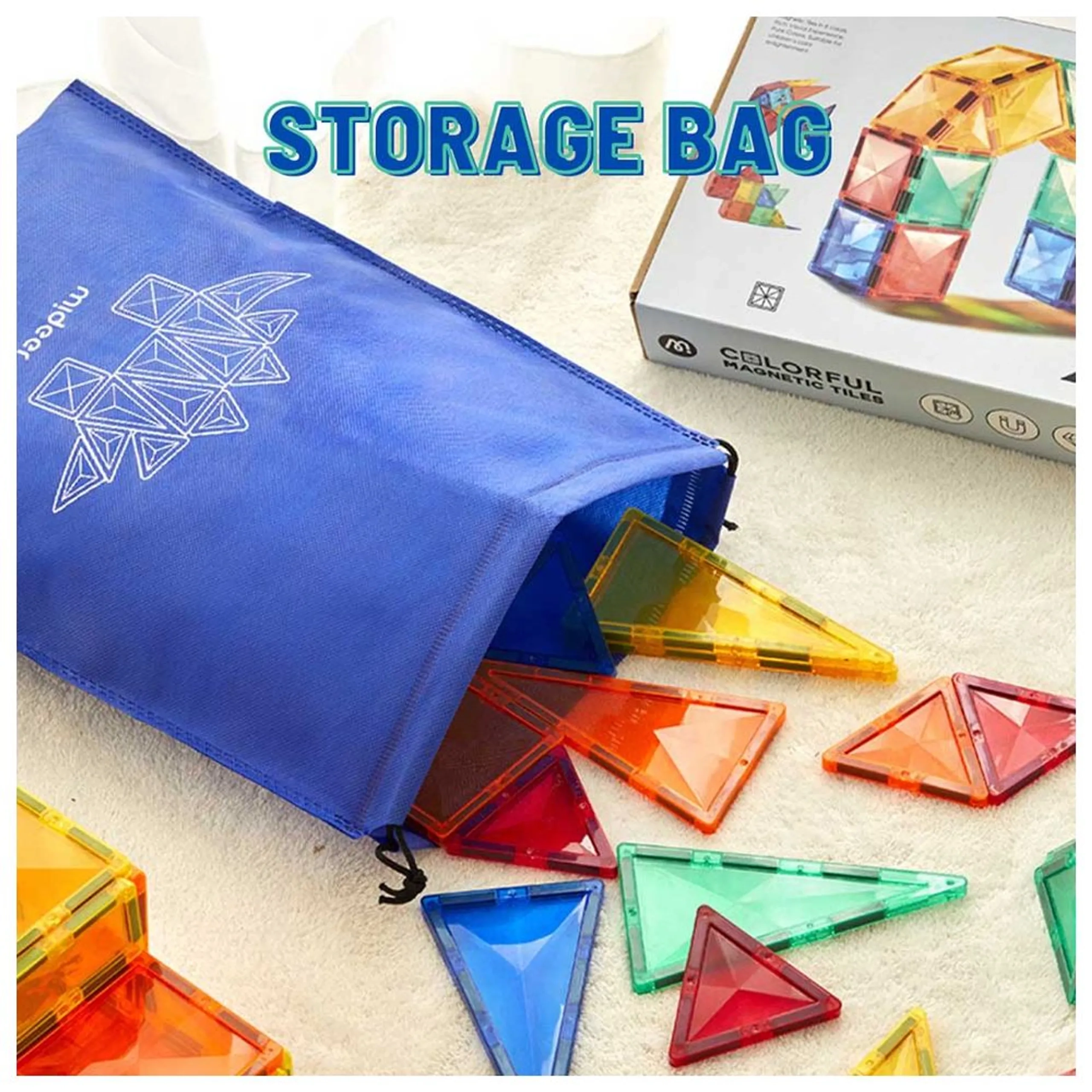 Colourful Magnetic Tiles CT1211 - 100pcs