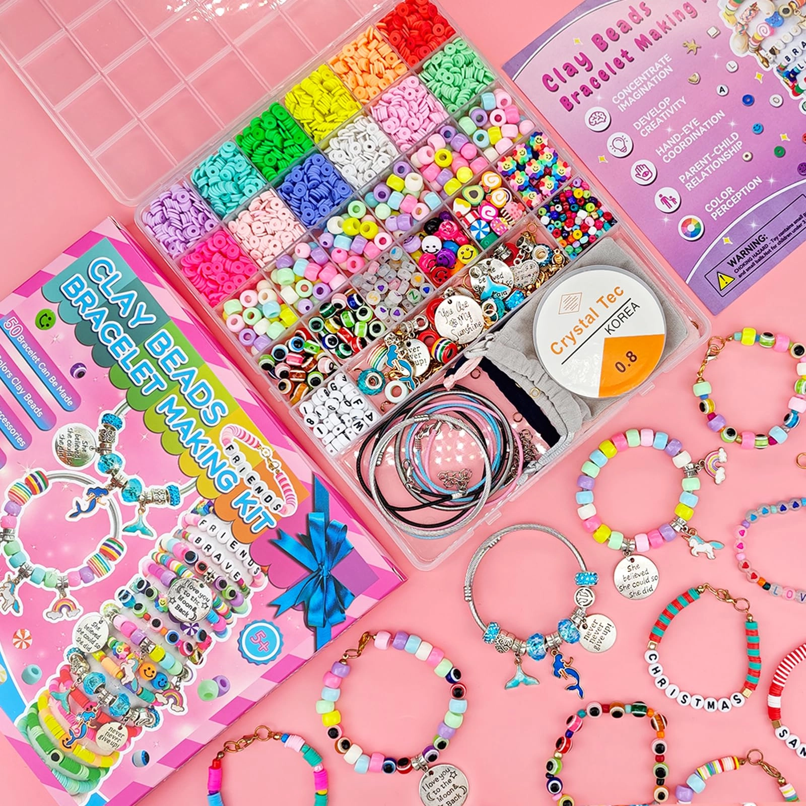 Bracelet Making Kit - 3400pcs Unicorn/Mermaid