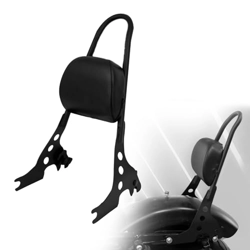 Motorcycle Passenger Backrest - Harley Sportster SuperLow 1200T XL1200T Black