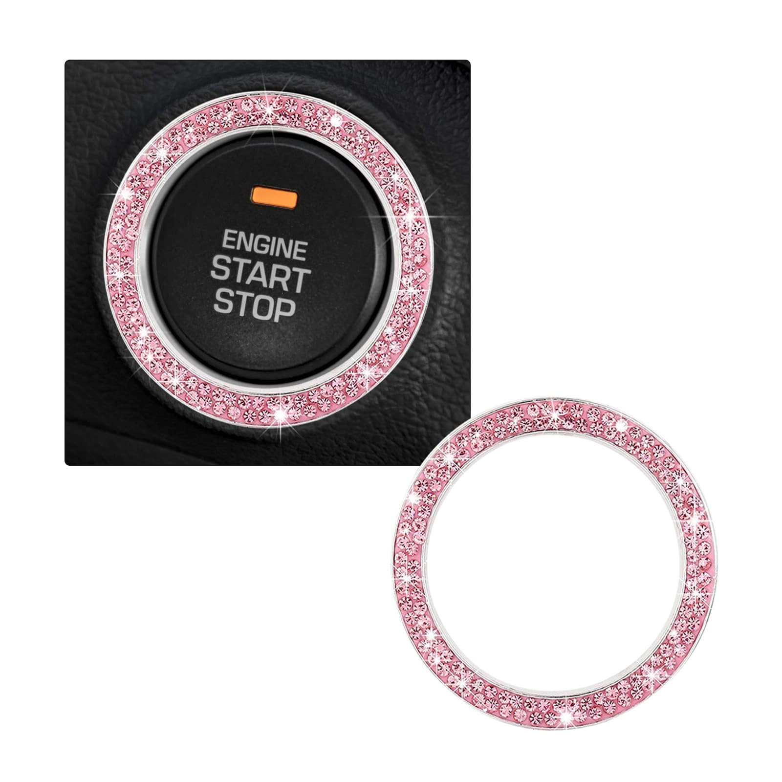 Rhinestone Car Engine Start Ring Decals