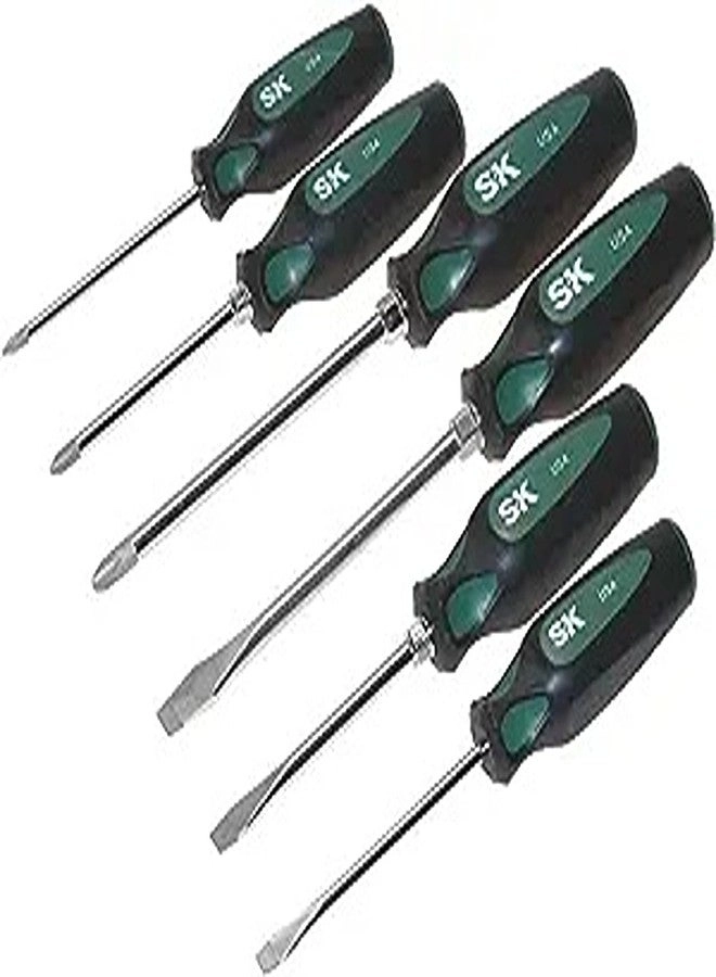 SK 86336 CushionGrip Slotted and Phillips Screwdriver Set (6 Pcs)