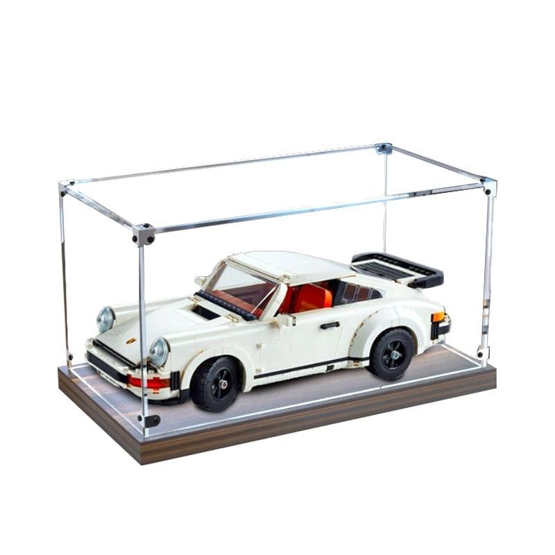 HCAEIOFJ Acrylic Display Case - Fits 10295 15.74 x 7.87 x 7.87 in Walnut Bottom