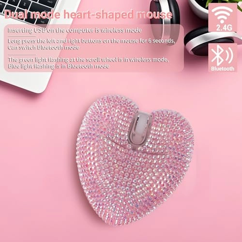 Heart-Shaped Mouse - Bluetooth USB