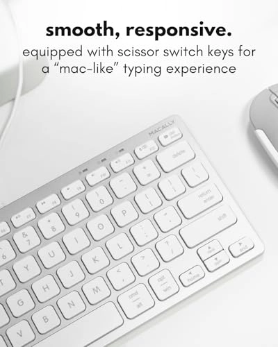 Small Keyboard for Mac - 78-Key MacOS Layout USB-A, USB-C