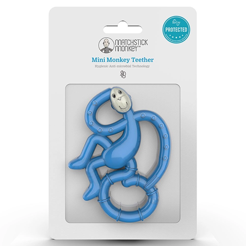 Mini Monkey Teether - Blue 3 Months