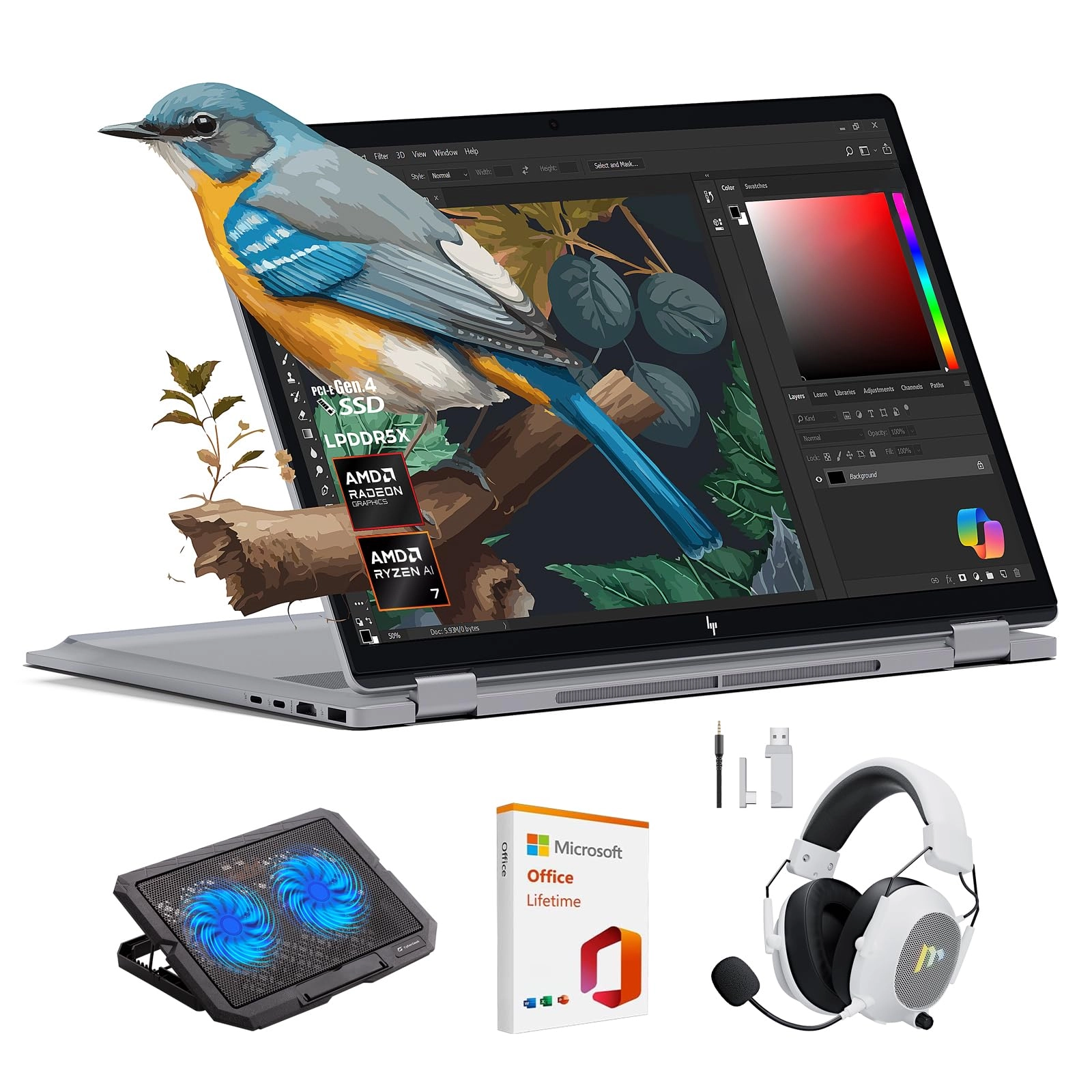 HP OmniBook X Flip - 14'' 1TB 24GB Ryzen AI 7 350