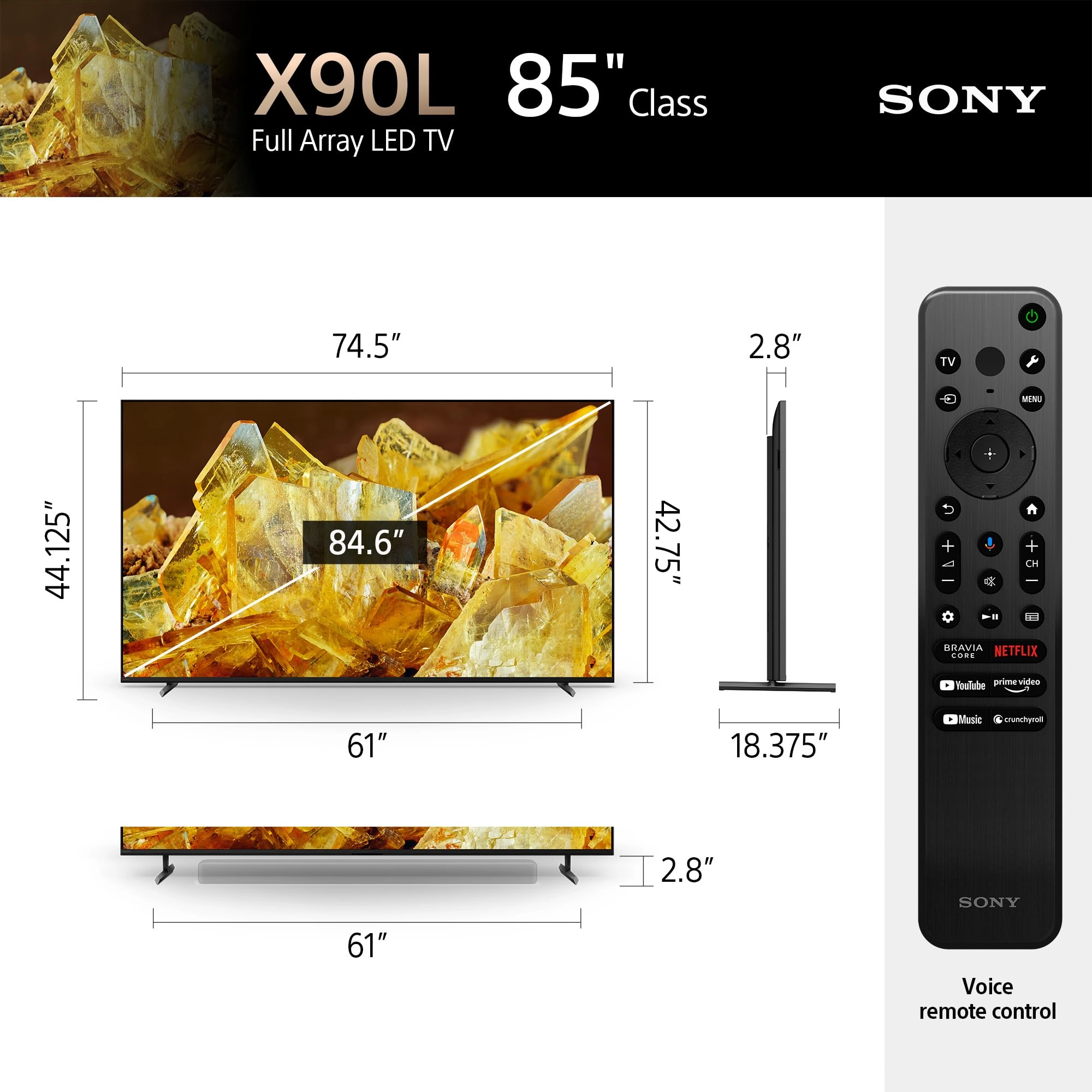 XR85X90L - 85 inch