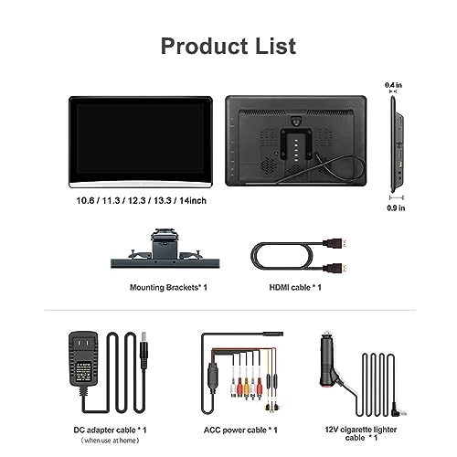 Car Headrest Display - 10.6in