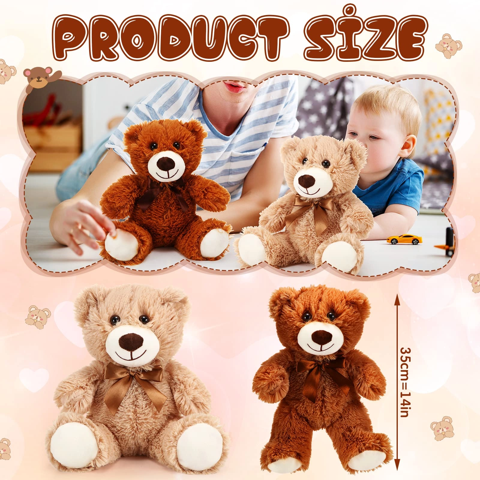 Teddy Bears - 10 Pcs 12 Inch