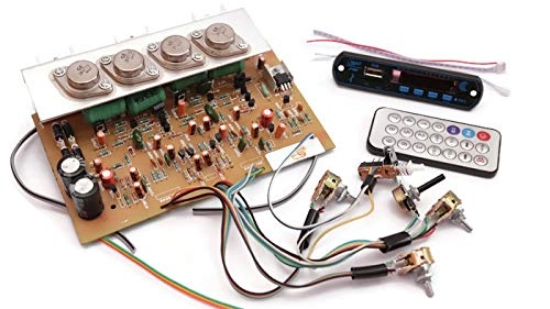 Electronicspices 2N3773 Transistor + Bluetooth Module Card + Diode Bridge Kit + Remote Kit - 2 channel 250 W