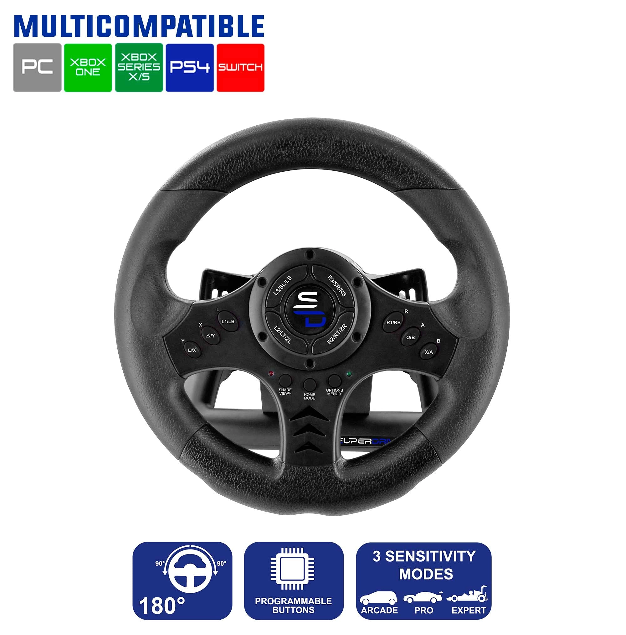 SV450 Superdrive Racing Wheel & Pedals - Xbox Serie X/S Switch PS4 Xbox One PC