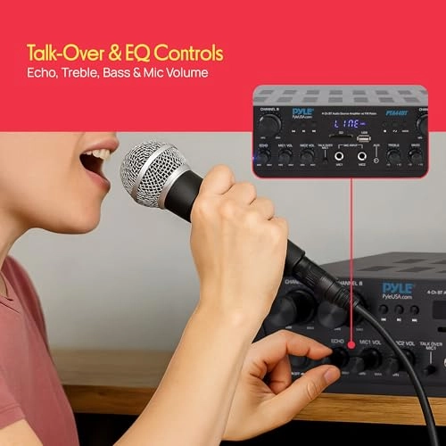 PTA44BT - 2 ¼” microphone inputs 500 WATT POWER