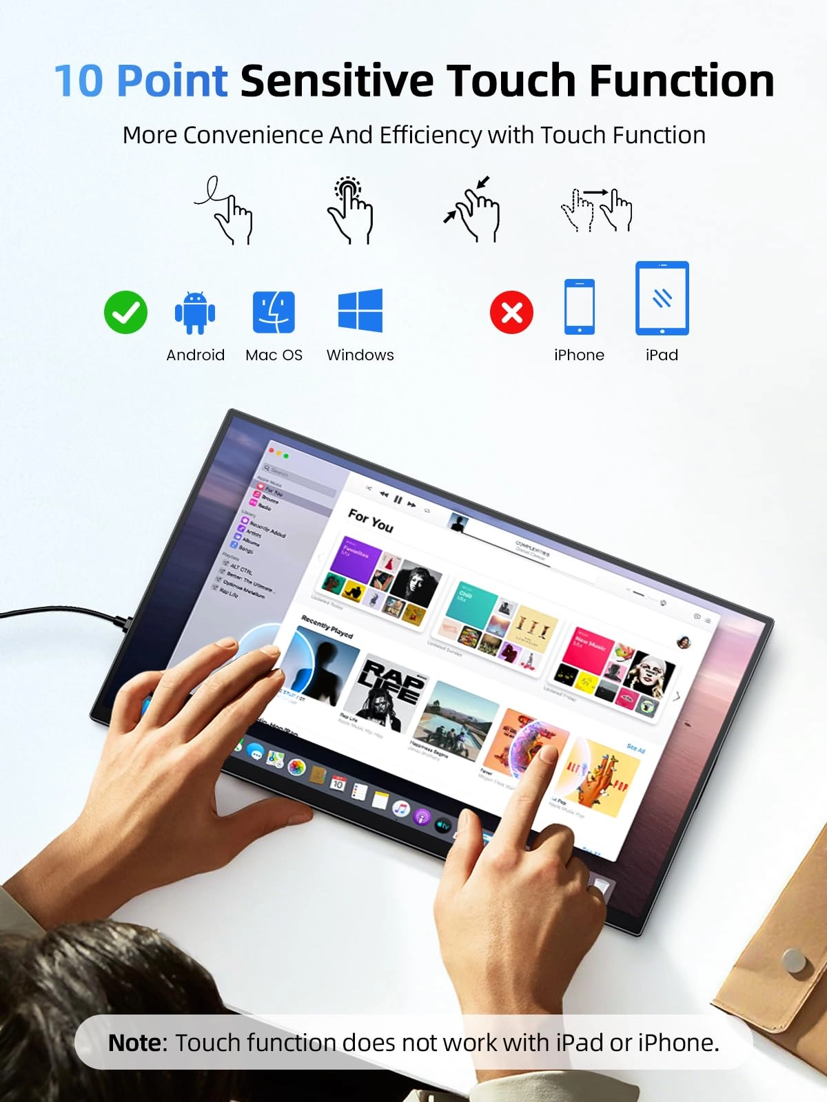 Portable Monitor Touchscreen - UPTJ14 15.6 Inch 1920x1080