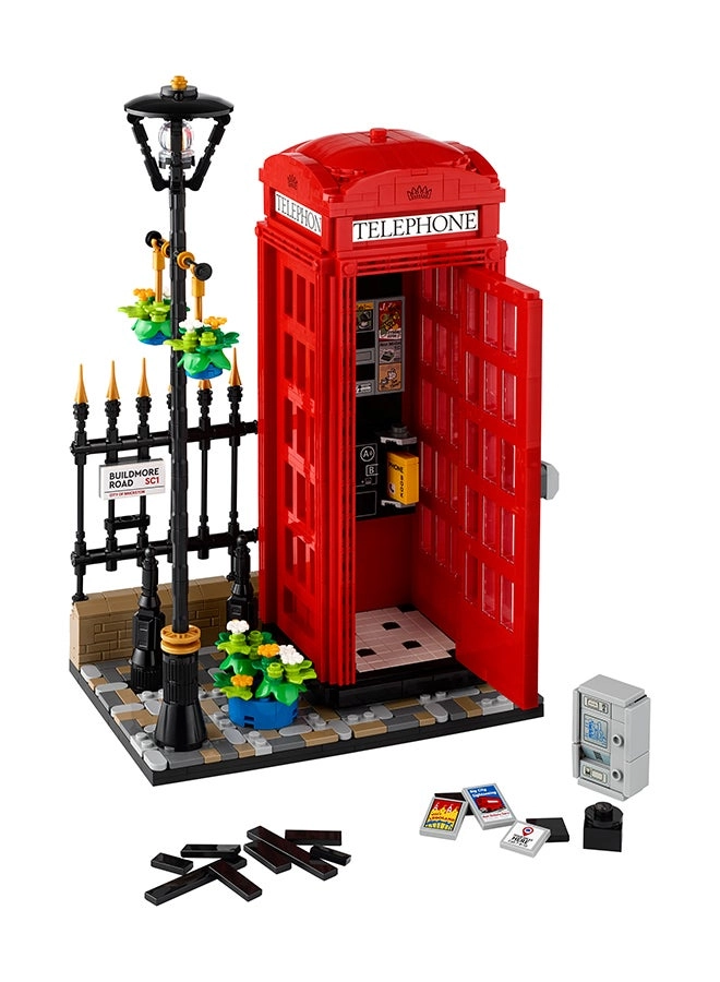 Red London Telephone Box (21347) - Model Kit Mobile Phone Stand