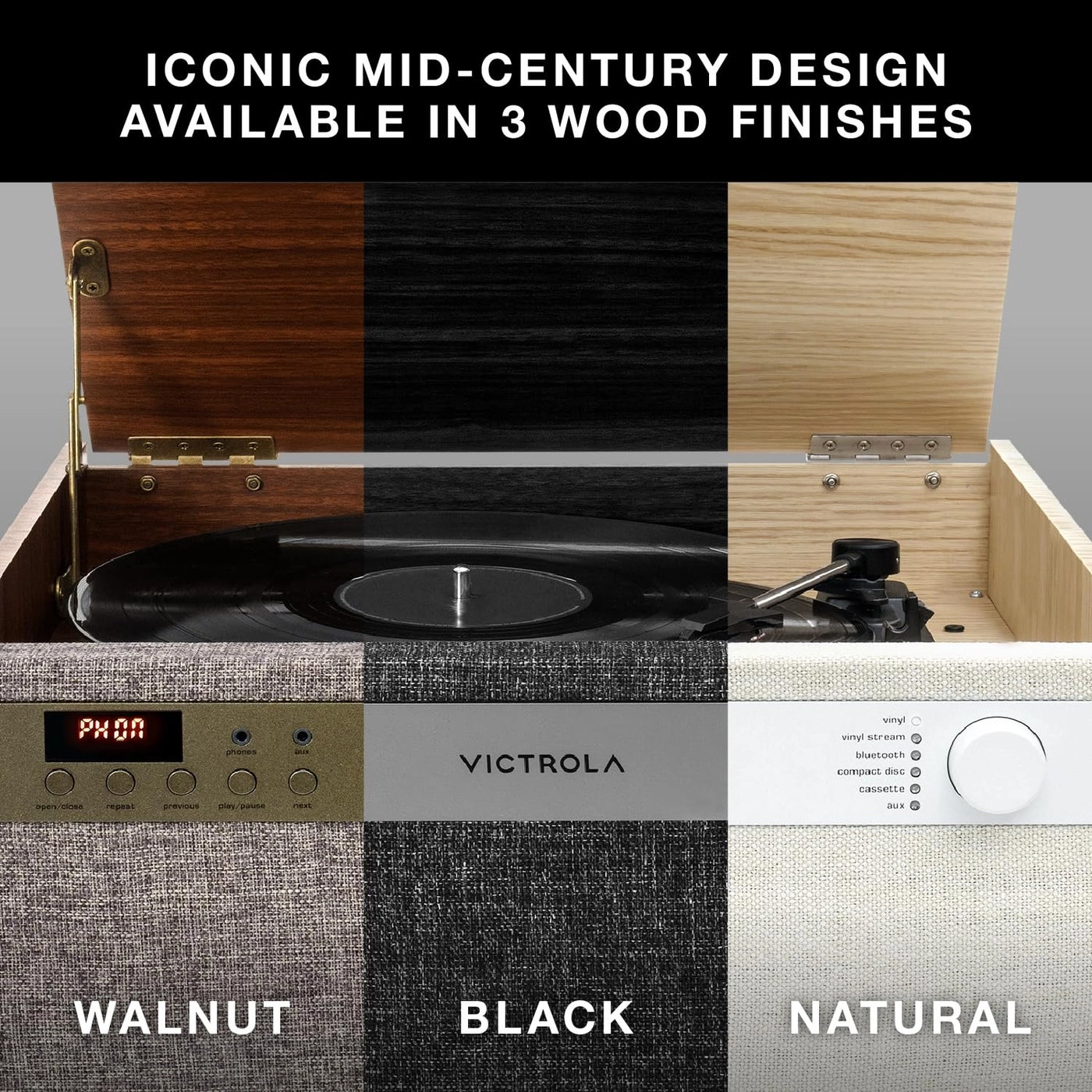 Century Signature 6-In-1 Bluetooth Turntable - Belt Drive