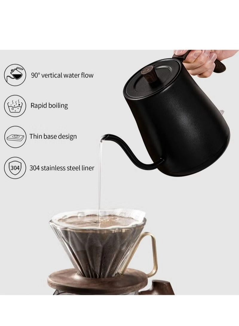 Gooseneck Electric Kettle 1L Black