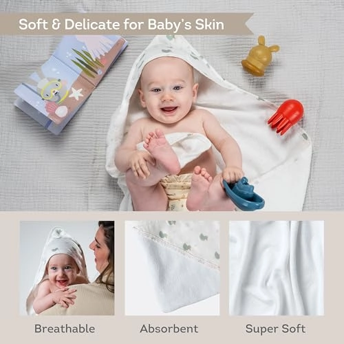 Bath Time Kit - 5-Piece Hooded Towel Bath Book Gift Set