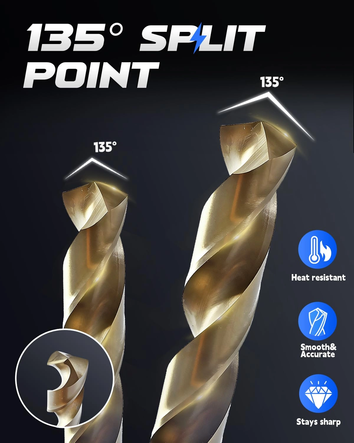 Cobalt Drill Bit Set - Cobalt 14Pcs 1/16"-1/2"