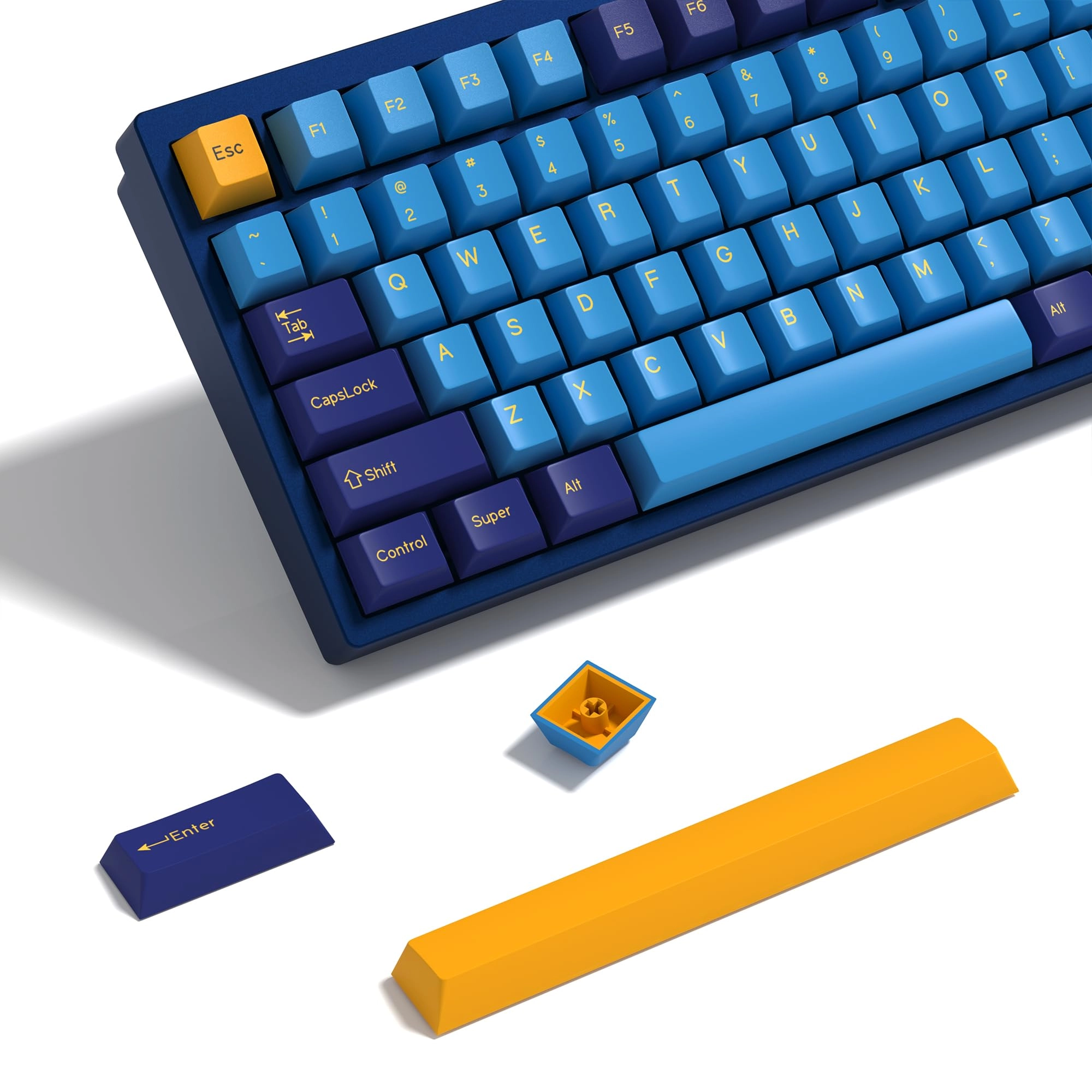 KBDiy Nautilus PBT Double Shot Keycap Set - QWERTY Wired
