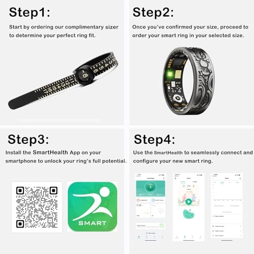Smart Ring - Heart Rate Monitor Sleep Monitor Carbon Fiber