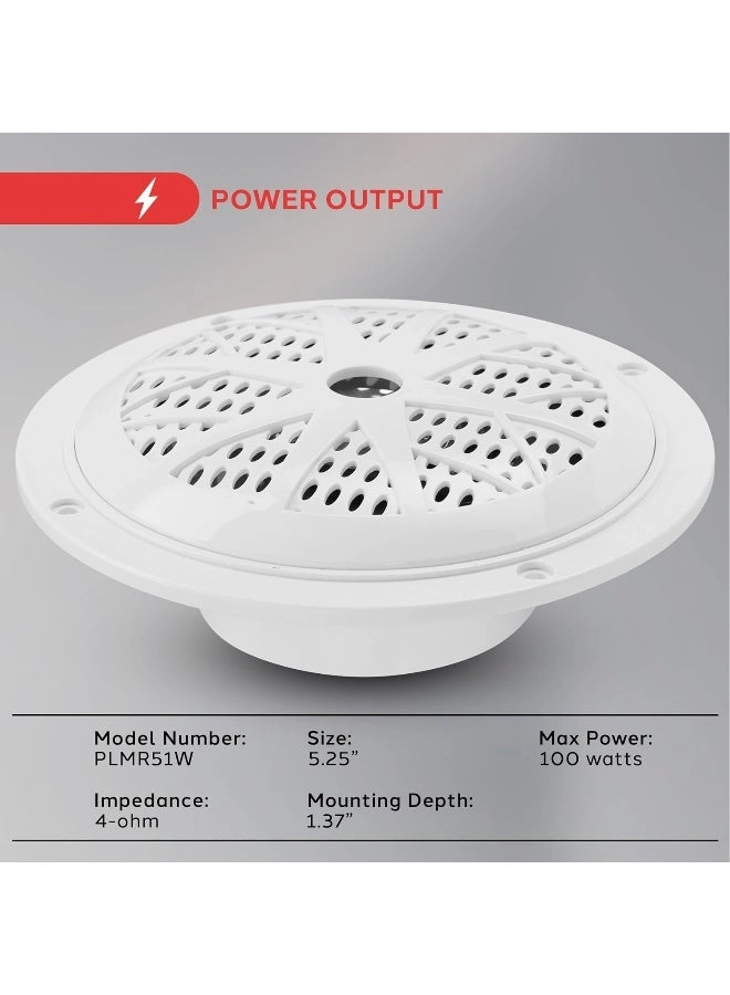 Dual Marine Speakers - 6.5 Inch 120 Watt