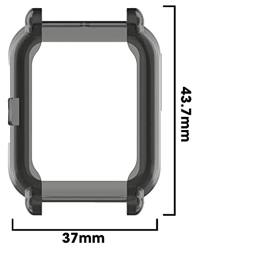 Full Body Case for Amazfit GTS 2 Mini / Bip U / Bip U Pro / BIP Lite / Bip S / Bip S Lite - Shock-Absorbing Flexible Black TPU 1-Pack