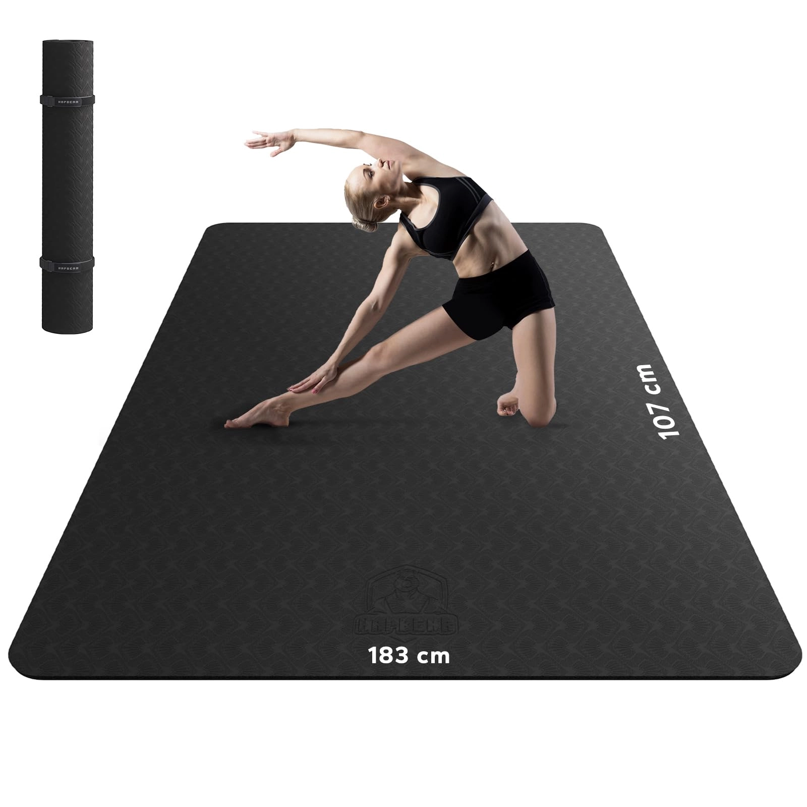 hapbear Large Yoga Mat - Thermoplastic Elastomers 6mm