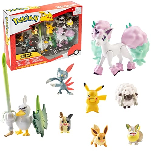Pokémon Ponyta + Pikachu + Eevee + Wooloo + Sneasel + Yamper + Sirfetch'd + Morpeko - Sword and Shield